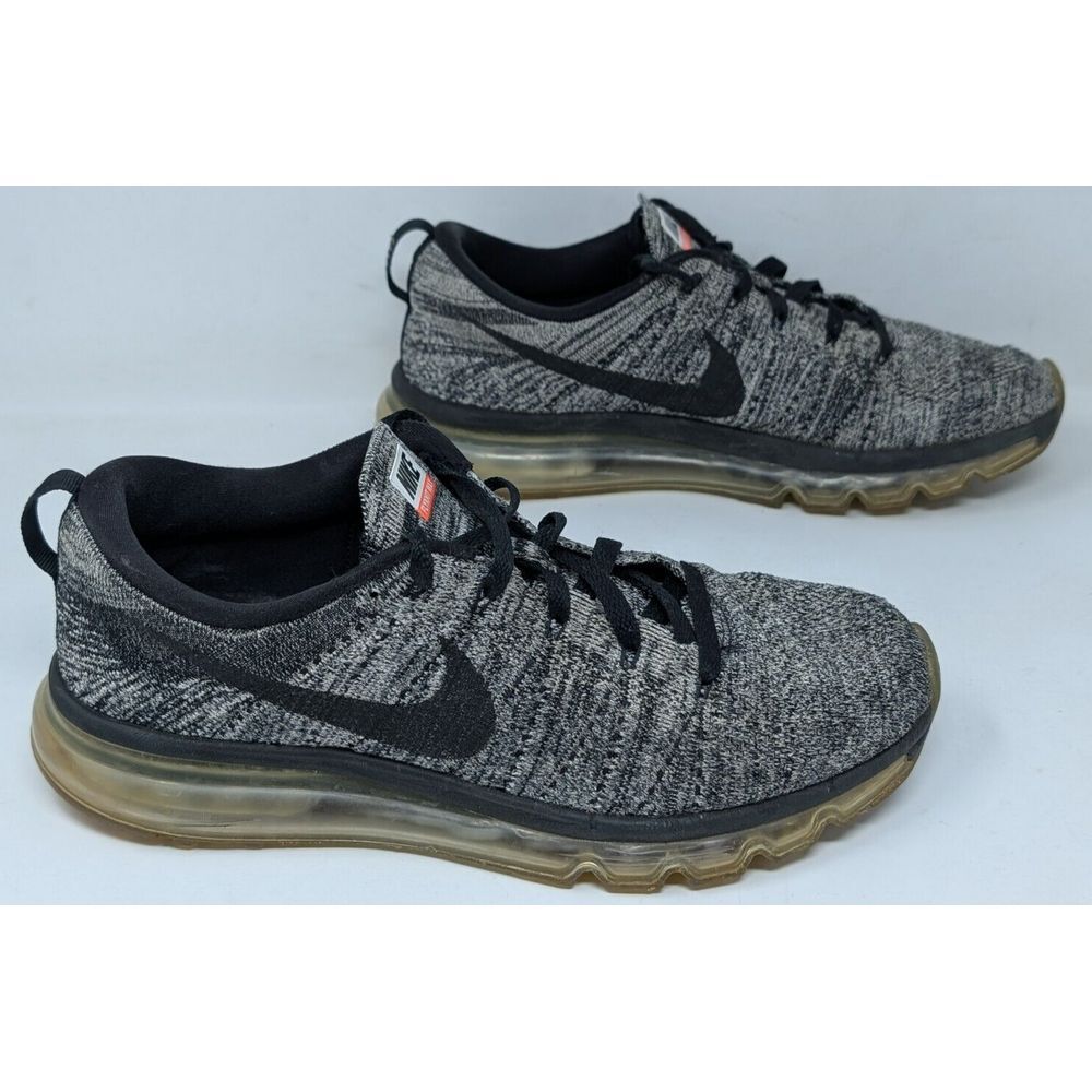 Nike‎ Flyknit Max Gray Black Size 9 Mens 620469-105 Running Sneakers NO INSERTS